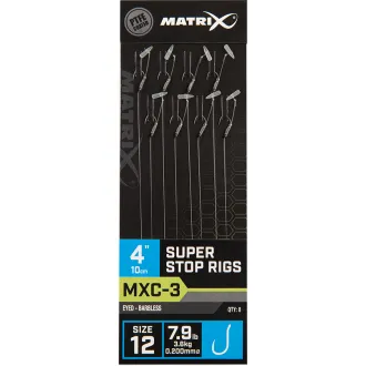 Matrix MXC-3 Super Stop Rigs 4" (10cm) Size 12 Barbless 0,20 mm