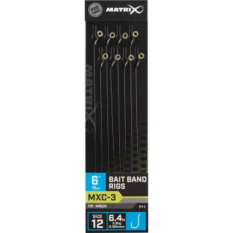 Matrix MXC-3 Bait Band Rigs 6" (15cm) Size 12 Barbless 0,18 mm
