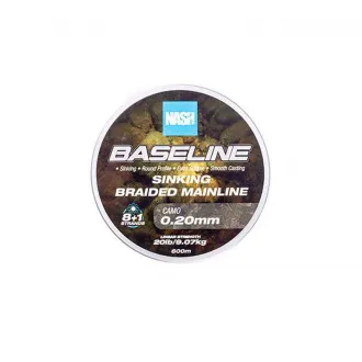 Nash Baseline Sinking Braid Camo 600 m 20 lb 0,20 mm
