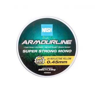 Nash Armourline Super Strong Mono UV Yellow 1000 m 25 lb 0,45 mm
