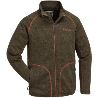 Pinewood Gabriel Membran Fleece Strick Jacke Oliv Melange