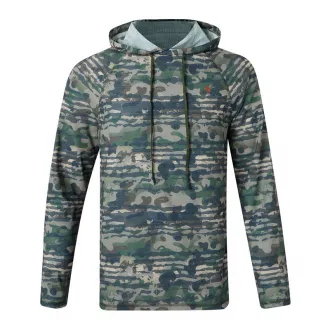 Pinewood Air Vent Hoodie Green Camou