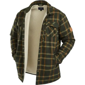 Pinewood Pile Overshirt Dark Green/Bronze L