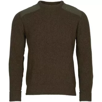 Pinewood Lappland Rough Herren Pullover Mossgreen Melange