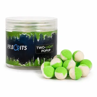 P.R. Baits Two-Light Pop Ups Green/White 16 mm