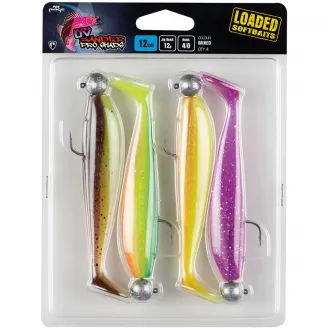 FOX Rage Zander Pro Shad 12 cm Mixed UV Colour Pack LOADED