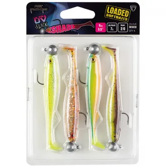 FOX Rage Slick Shad 9 cm Mixed UV Colour Pack LOADED