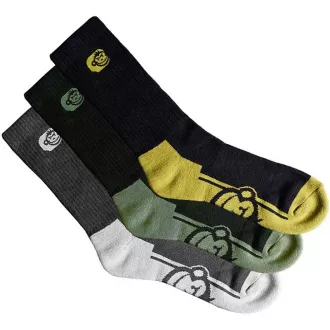 RidgeMonkey Crew Socks 3 Pack Size 6-9