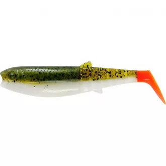Savage Gear Cannibal Shad 8 cm Olive Hot Orange 1 Stück