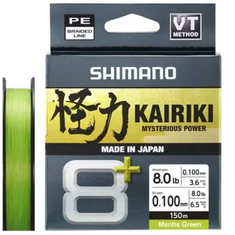 Shimano Kairiki 8+ Mantis Green 150 m 0,10 mm 6,5 kg