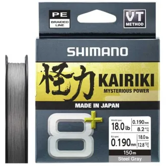 Shimano Kairiki 8+ Steel Grey 150 m 0,19 mm 12,8 kg