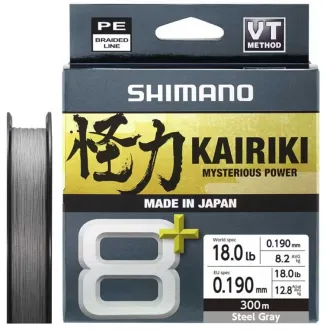 Shimano Kairiki 8+ Steel Grey 300 m 0,19 mm 12,8 kg