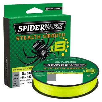 SpiderWire Stealth Smooth 8 Hi-Vis Yellow 150 m - 0,11 mm - 10,3 kg