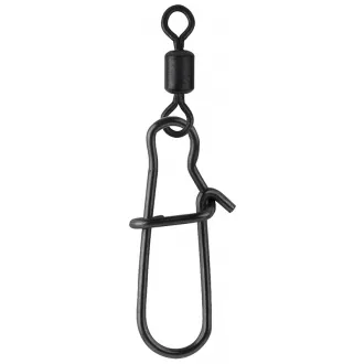 Spro Matte Black Easy Snap #0 Rolling Swivel #10