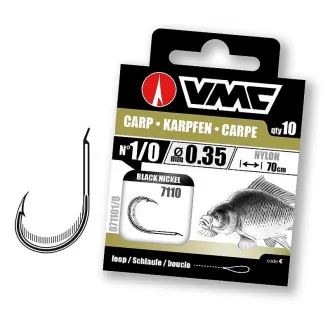 VMC 7110 Carp Black Nickel 70 cm Nylon 0,30 mm 10 Stück - Gr. 2