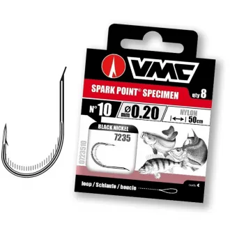 VMC 7235 Spark Point Specimen Black Nickel 50 cm Nylon 0,30 mm 8 Stück - Gr. 2