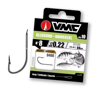 VMC 9408 Allround Bronze Brüniert 60 cm Nylon 0,18 mm 10 Stück - Gr. 12