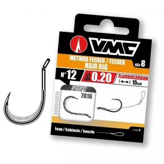 VMC Feeder Hair Rig 7016 Fluoro 15 cm 0,20 mm 10 Stück - Gr. 14