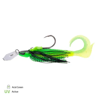 Zeck Fishing Bladed Cat Jig 30 g S-Blade Acid Green