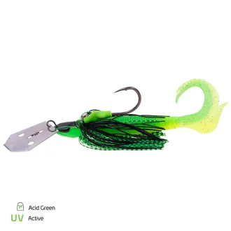 Zeck Fishing Bladed Cat Jig 30 g XL-Blade Acid Green