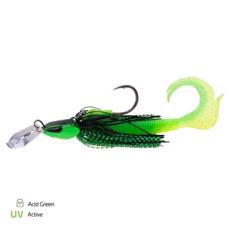 Zeck Fishing Bladed Cat Jig 50 g S-Blade Acid Green