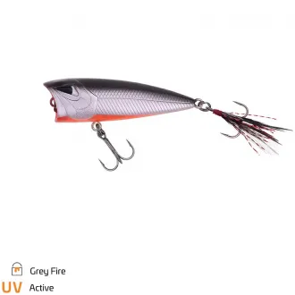 Zeck Fishing Pop-Jet F 6 cm Grey Fire
